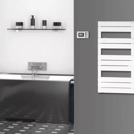 Home FKTW 502 fali elektromos törölközőszárító, 500W, távirányító, fehér