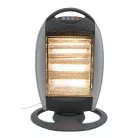 Home FK 21 álló elektromos halogén hősugárzó fűtőtest, 400W/800W/1200W, oszcillálás, IP20 védelem, fekete/ezüst