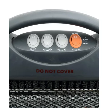 Home FK 21 álló elektromos halogén hősugárzó fűtőtest, 400W/800W/1200W, oszcillálás, IP20 védelem, fekete/ezüst