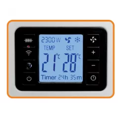  Home FK 350 WIFI Smart konvektor fűtőtest, LCD, Turbó ventilátor, 1000W/1300W/2300W, Fehér Tuya App-pal