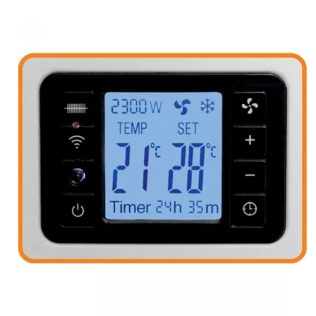 Home FK 350 WIFI Smart konvektor fűtőtest, LCD, Turbó ventilátor, 1000W/1300W/2300W, Fehér Tuya App-pal