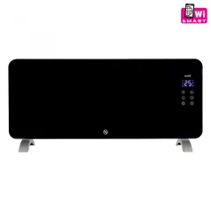   Home FK 430 WIFI Smart fűtőtest, fekete, edzett üveg előlap, 1000/2000W Tuya App-pal Smart fűtőtest, üveg, 2000 W