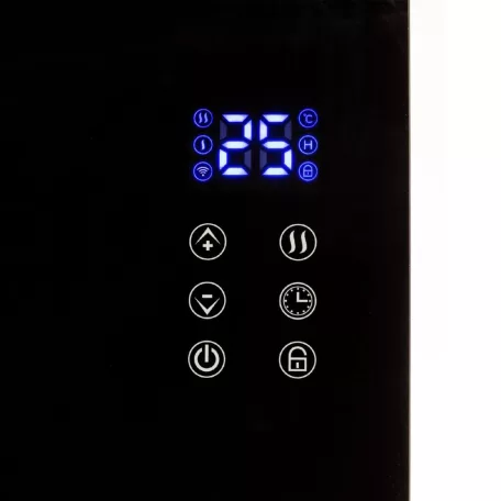 Home FK 430 WIFI álló vagy falra szerelhető SMART konvektor fűtőtest, 1000W/2000W, edzett üveg előlap, fekete