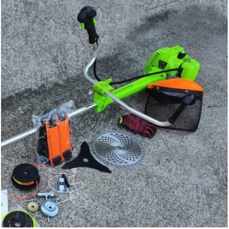 Flinke FK-2025 Benzines Fűkasza 5,8 LE 65ccm 18 részes 2023-s modell ipari kivitel japán motoros professszionális bozótvágó anti vibációs system 15m Damillal