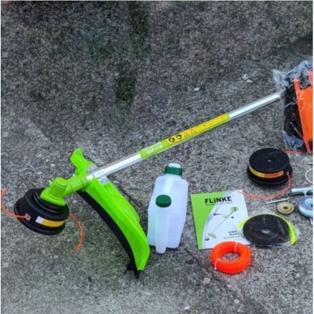 Flinke FK-2025 Benzines Fűkasza 5,8 LE 65ccm 18 részes 2023-s modell ipari kivitel japán motoros professszionális bozótvágó anti vibációs system 15m Damillal