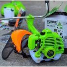 Flinke FK-2025 Benzines Fűkasza 5,8 LE 65ccm 18 részes 2023-s modell ipari kivitel japán motoros professszionális bozótvágó anti vibációs system 15m Damillal