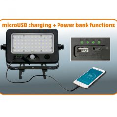   HOME Szolár paneles LED reflektor, mozgásérzékelős 10 W 1100 LM