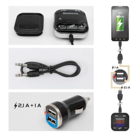 5in1 telefon-kihangosító és BT-FM modulátor