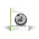 Asztali ventillátor | Hálózati Áramellátás | Átmérő: 250 mm | 20 W | 2-sebességes | Gun Metal Szürke