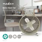 Asztali ventillátor | Hálózati Áramellátás | Átmérő: 250 mm | 20 W | 2-sebességes | Szürke