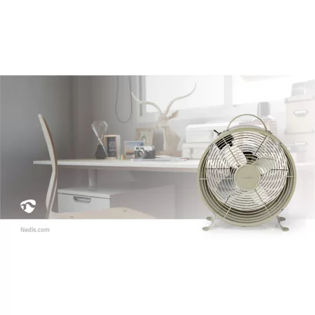 Asztali ventillátor | Hálózati Áramellátás | Átmérő: 250 mm | 20 W | 2-sebességes | Szürke