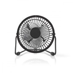   NEDIS Asztali ventillátor | USB-áramellátású | Átmérő: 100 mm | 3 W | 1-sebességes | Fekete
