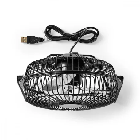 Asztali ventillátor | USB-áramellátású | Átmérő: 150 mm | 3 W | 1-sebességes | Fekete