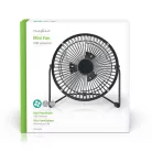 Asztali ventillátor | USB-áramellátású | Átmérő: 150 mm | 3 W | 1-sebességes | Fekete