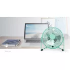 Asztali ventillátor | USB-áramellátású | Átmérő: 150 mm | 3 W | 1-sebességes | Türkizkék