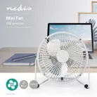 Asztali ventillátor | USB-áramellátású | Átmérő: 150 mm | 3 W | 1-sebességes | Fehér