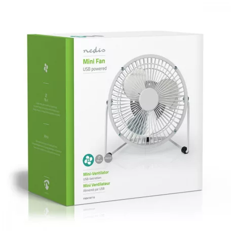 Asztali ventillátor | USB-áramellátású | Átmérő: 150 mm | 3 W | 1-sebességes | Fehér