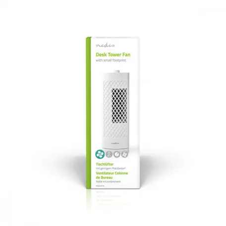 Asztali ventillátor | Hálózati Áramellátás | Átmérő: 300 mm | 25 W | Oszcilláló | 3-sebességes | Fehér