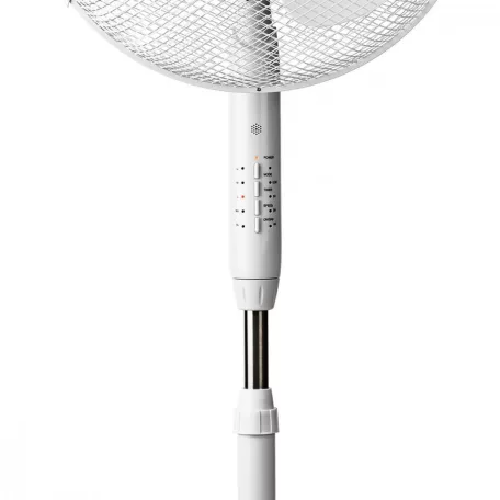Álló Ventilátor | Átmérő: 400 mm | 3-sebességes | Oszcilláló | 40 W | Állítható magasság | Automatikus kikapcsolás időzítő | Távirányító | Fehér