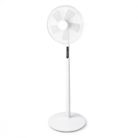 Álló Ventilátor | Átmérő: 400 mm | 3-sebességes | Oszcilláló | 45 W | LED | Automatikus kikapcsolás időzítő | Távirányító | Fehér