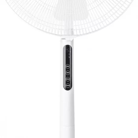 Álló Ventilátor | Átmérő: 400 mm | 3-sebességes | Oszcilláló | 45 W | LED | Automatikus kikapcsolás időzítő | Távirányító | Fehér