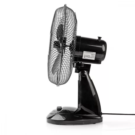 NEDIS Asztali ventillátor | Hálózati Áramellátás | Átmérő: 300 mm | 35 W | Oszcilláló | 3-sebességes | Fekete