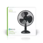 NEDIS Asztali ventillátor | Hálózati Áramellátás | Átmérő: 300 mm | 35 W | Oszcilláló | 3-sebességes | Fekete