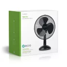 NEDIS Asztali ventillátor | Hálózati Áramellátás | Átmérő: 300 mm | 35 W | Oszcilláló | 3-sebességes | Fekete