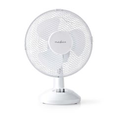   Asztali ventillátor | Hálózati Áramellátás | Átmérő: 230 mm | 22 W | Oszcilláló | 2-sebességes | Fehér