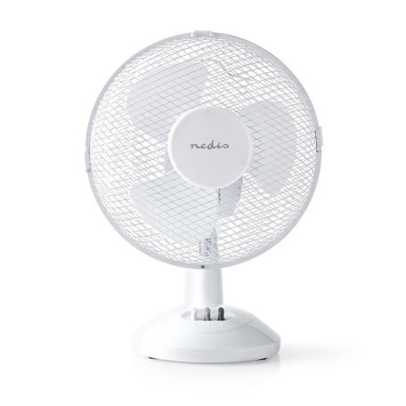 Asztali ventillátor | Hálózati Áramellátás | Átmérő: 230 mm | 22 W | Oszcilláló | 2-sebességes | Fehér