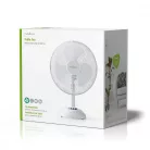 NEDIS Asztali ventillátor | Hálózati Áramellátás | Átmérő: 300 mm | 35 W | Oszcilláló | 3-sebességes | Fehér