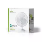 NEDIS Asztali ventillátor | Hálózati Áramellátás | Átmérő: 400 mm | 45 W | Oszcilláló | 3-sebességes | Fehér