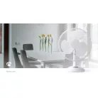 NEDIS Asztali ventillátor | Hálózati Áramellátás | Átmérő: 400 mm | 45 W | Oszcilláló | 3-sebességes | Fehér