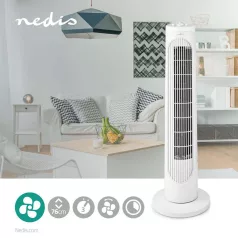 Tower Fan | 3-sebességes | Oszcilláló | 50 W | Fehér