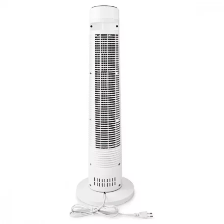 NEDIS torony ventilátor Tower Fan | 3-sebességes | Oszcilláló | 50 W | Távirányító | Fehér / Fekete oszlopventilátor