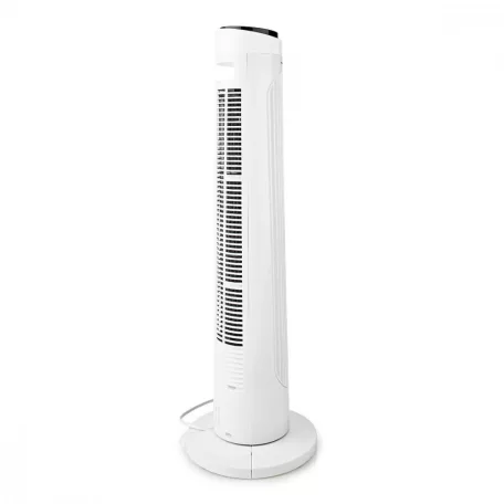 NEDIS torony ventilátor Tower Fan | 3-sebességes | Oszcilláló | 50 W | Távirányító | Fehér / Fekete oszlopventilátor