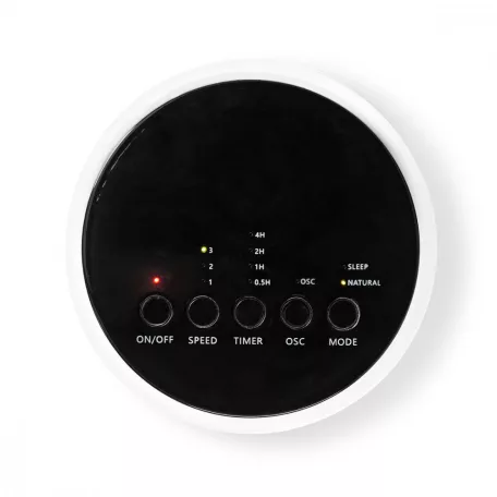 NEDIS torony ventilátor Tower Fan | 3-sebességes | Oszcilláló | 50 W | Távirányító | Fehér / Fekete oszlopventilátor