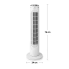 Tower Fan | 3-sebességes | Oszcilláló | 45 W | Automatikus kikapcsolás időzítő | Fehér