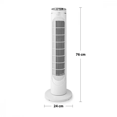 Tower Fan | 3-sebességes | Oszcilláló | 45 W | Automatikus kikapcsolás időzítő | Fehér