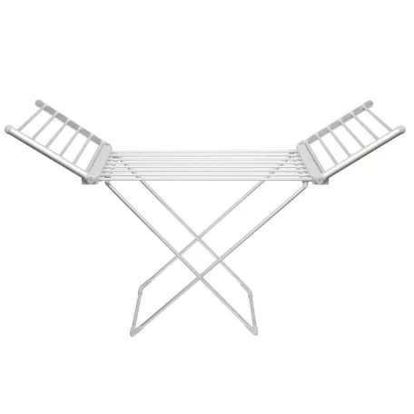 Home FTW11 Fűtött, elektromos ruhaszárító, 230 W, alumínium, összecsukható, 50 °C állandó hőmérséklet, vízálló kapcsoló, IPX2