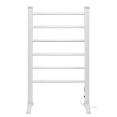   Home FTW22 Fűtött, elektromos ruhaszárító, 90 W, alumínium, szabadon álló kivitel, 50 °C állandó hőmérséklet, vízálló kapcsoló, IPX2