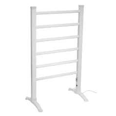   Home FTW22 Fűtött, elektromos ruhaszárító, 90 W, alumínium, szabadon álló kivitel, 50 °C állandó hőmérséklet, vízálló kapcsoló, IPX2