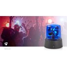 Fun Emergency LED | Elemes Áramellátás | 4.5 V DC | 0.4 W | 3x AA/LR6 | 9.2 cm | LED | LED-ek száma: 1 db. LED | Fény szín: Kék | Be / Ki | Műanyag | Fekete / Kék