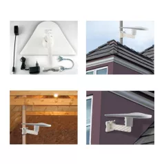   Home FZ 56 DVB-T/T2 kültéri antenna erősítővel, 56 dB, FM, VHF, UHF, rádió- és TV-adások vétele, hálózati adapteres tápellátás