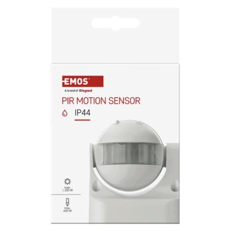 EMOS Mozgásérzékelő (PIR) IP44 12m 180°