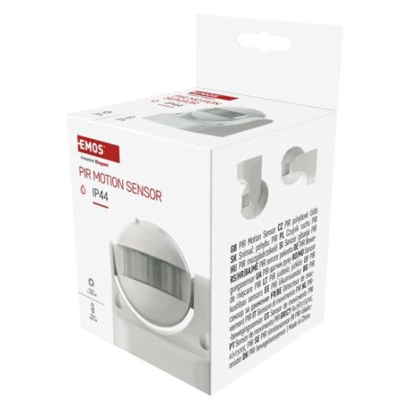 EMOS Mozgásérzékelő (PIR) IP44 12m 180°