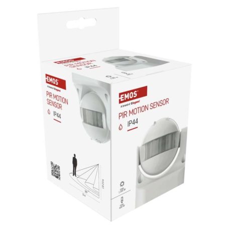 EMOS Mozgásérzékelő (PIR) IP44 12m 180°
