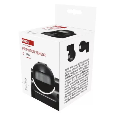 EMOS Mozgásérzékelő (PIR) IP44 12m 180°