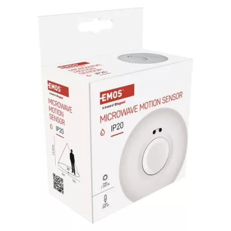 Mikrohullámú érzékelő (mozgásérzékelő) IP20 1200W, fehér