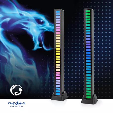 Játékfény | RGB | Elemes Áramellátás | Alkalmas erre: Asztal / Notebook | Fekete